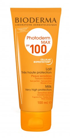 BIODERMA product photo, Photoderm MAX Lait SPF 100 100ml, sun milk for sensitive skin